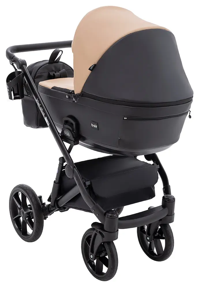 Коляска 2 в 1 Bair Kiwi Plus ECO BKP-18/15 капучино / чорный